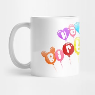 Copy of Funny Happy Birthday Mouse Ears Balloons Mug